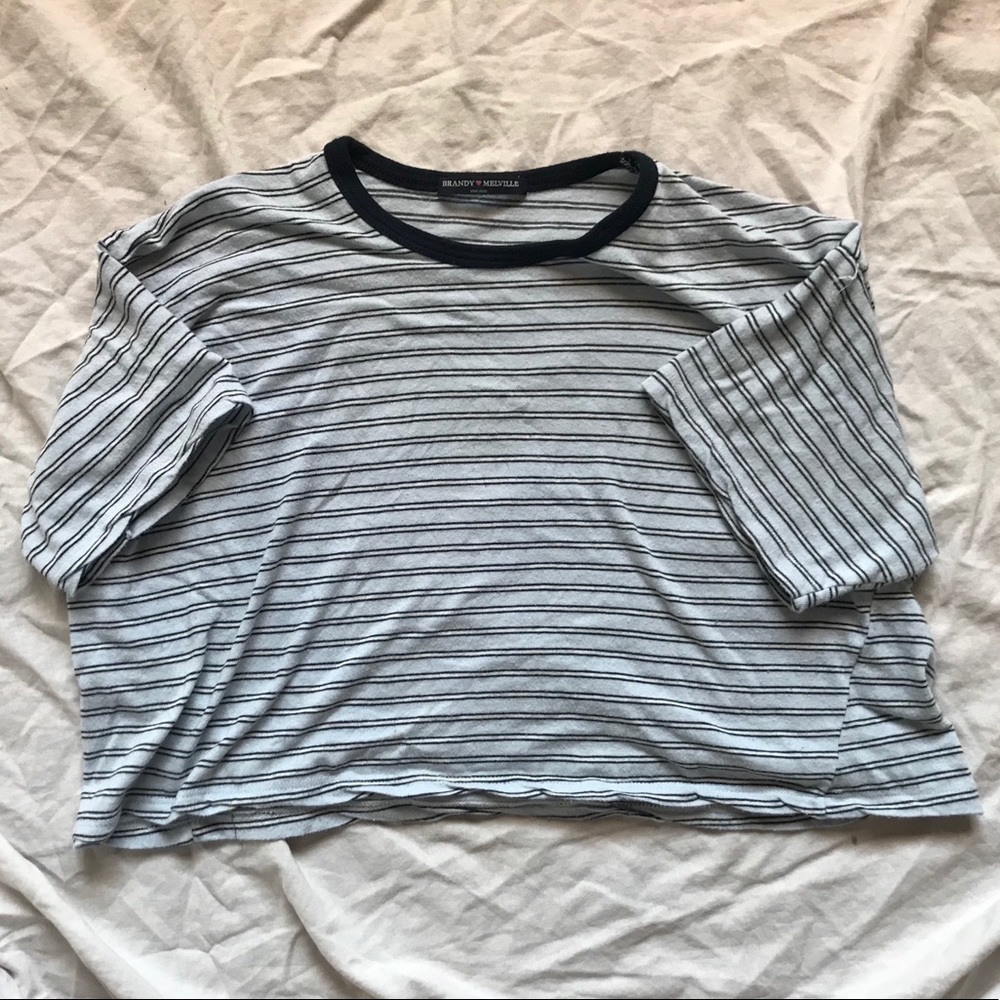 brandy melville striped crop top